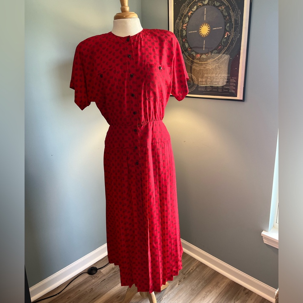 Vintage Liz Claiborne pleated dress